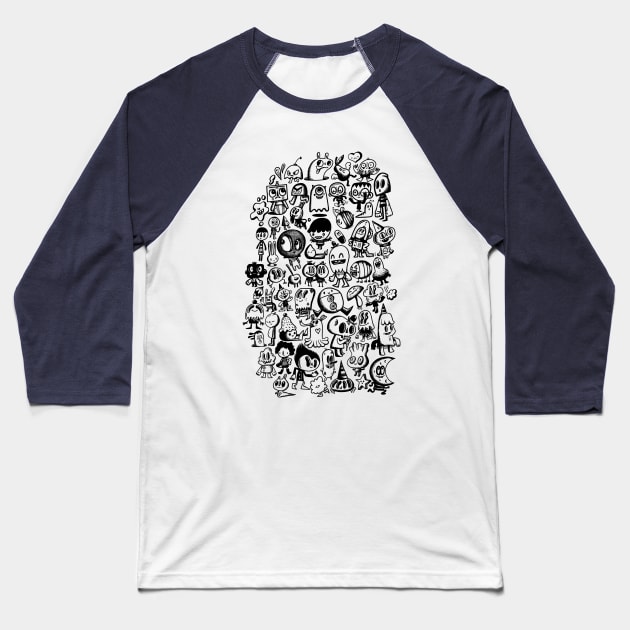 Inky Inky Doodles Baseball T-Shirt by wotto